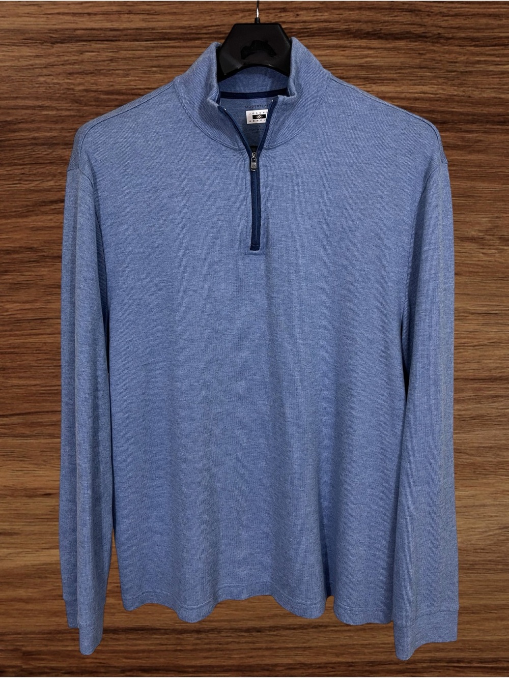 Joseph Abboud Sky Blue 1/4 zip Pullover. Modern Fit - Size Large